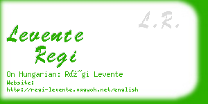 levente regi business card